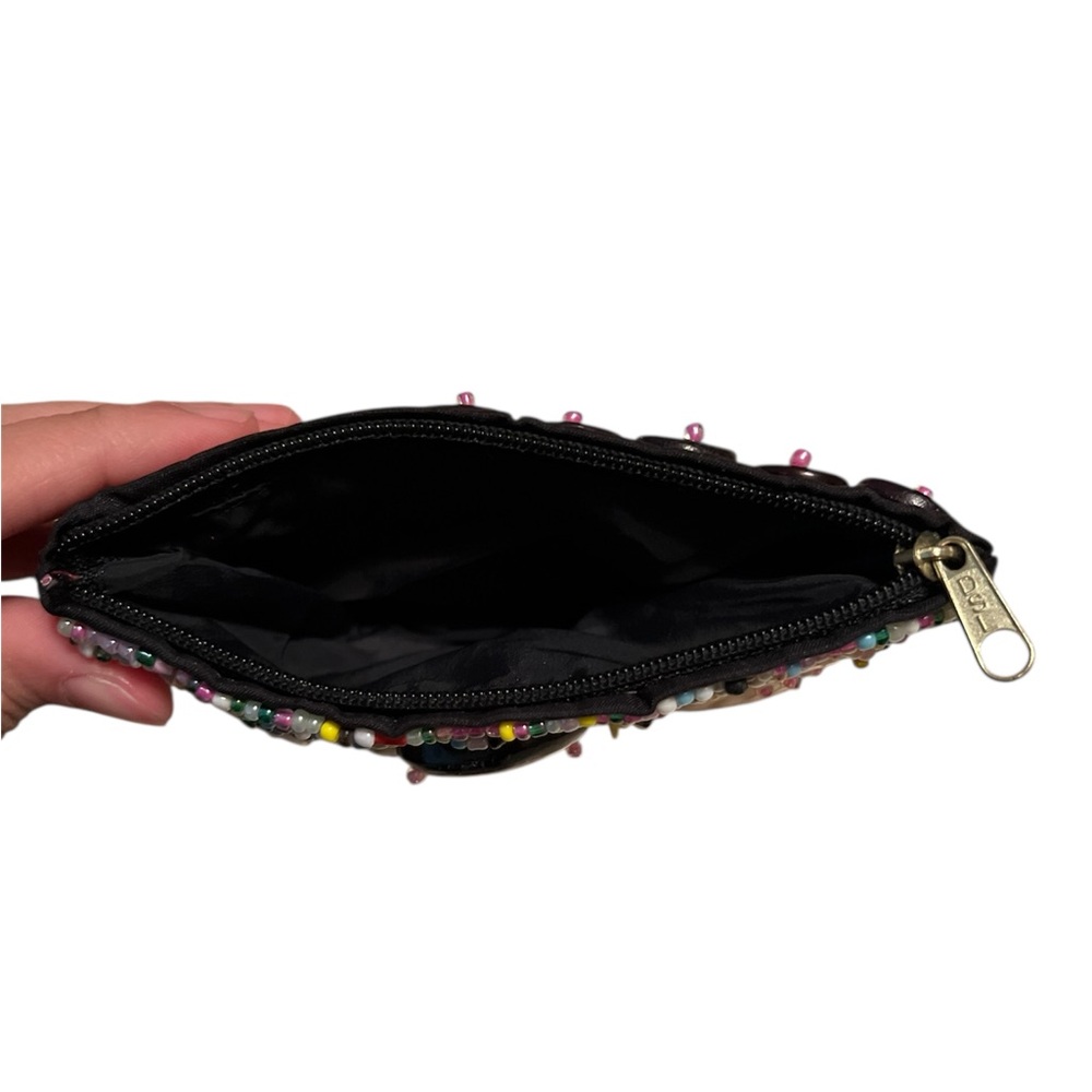 Multicolor Beaded Shell Wallet - Picture 3 of 3